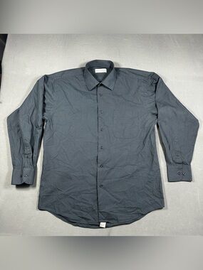 Enrico Carlucci Men’s Black Long Sleeve Button Up Dress Shirt Size M